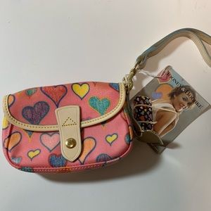 Dooney  and Burke wristlet with heart design
